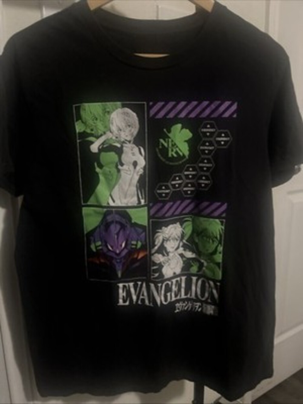 Evangelion Men's Graphic Tee Size Large RARE